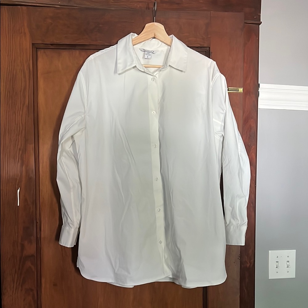 Athleta oversized poplin shirt